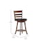 Flash Furniture Zerrick Commercial Wood Classic Ladderback Swivel Counter Stool w/Black LeatherSoft Seat, Antiq Oak ES-UN3-24-OAK-GG - alternate 10